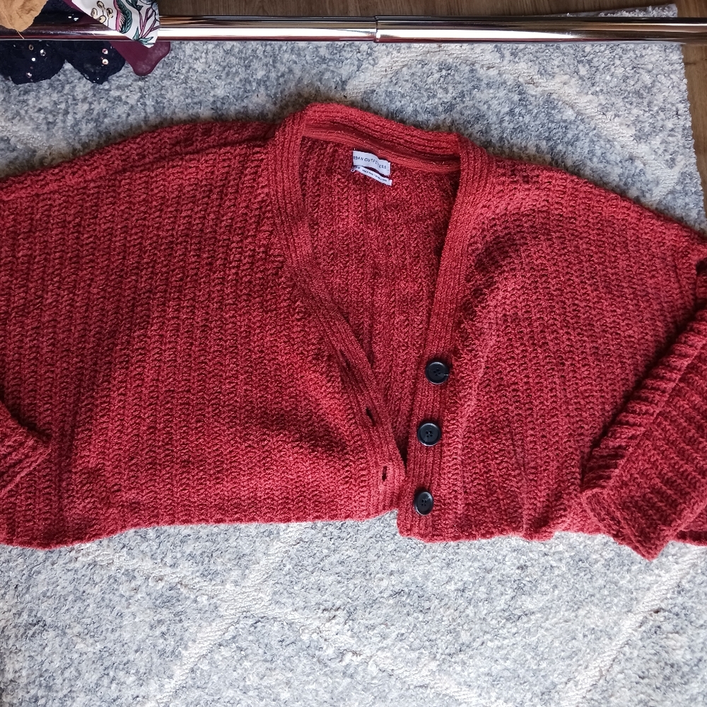 Urban Outfitters Raspeberry Crop Sweater